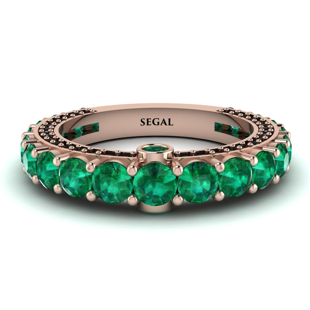 Emerald Eternal Love Wedding Ring - Anaya No. 35
