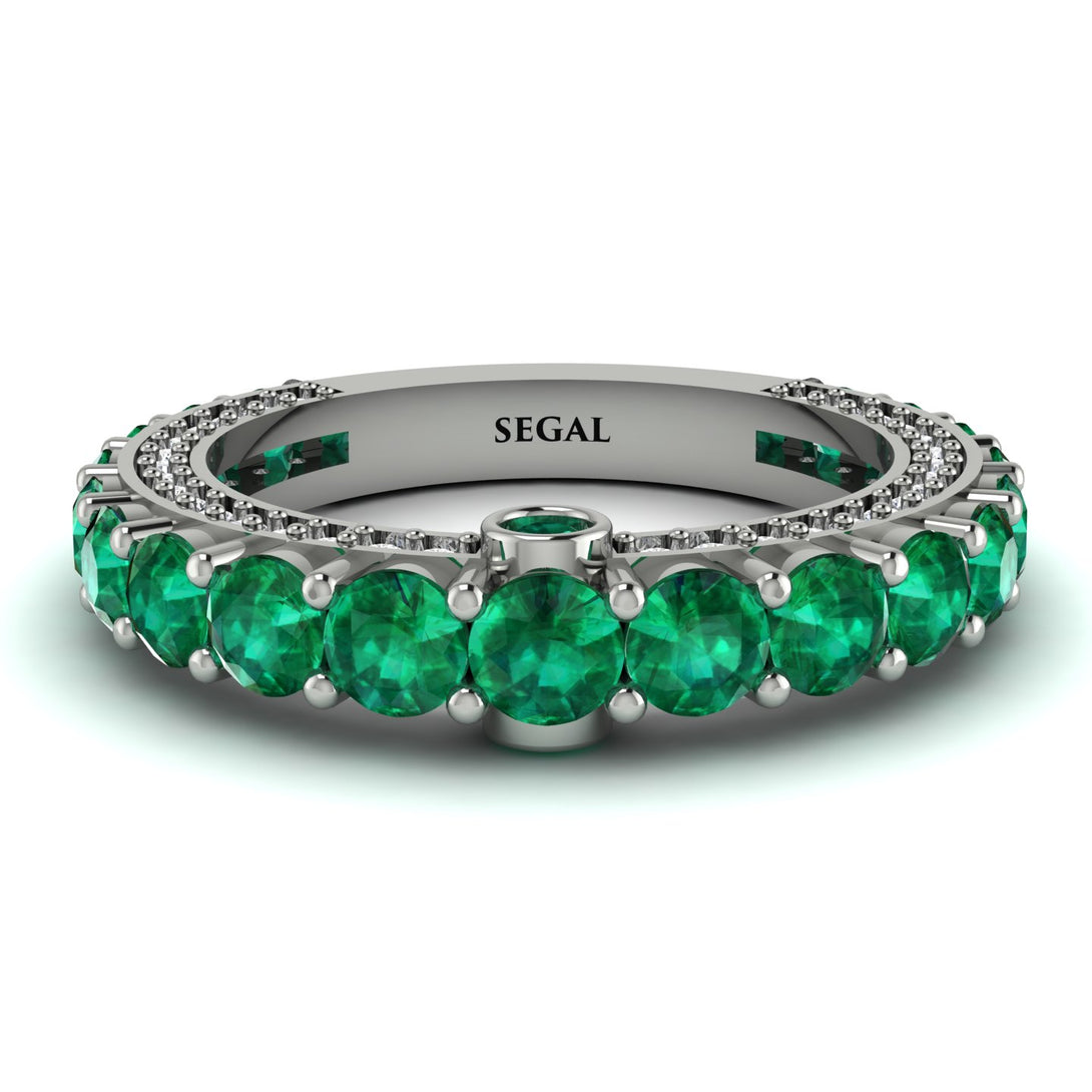 Emerald Eternal Love Wedding Ring - Anaya No. 6