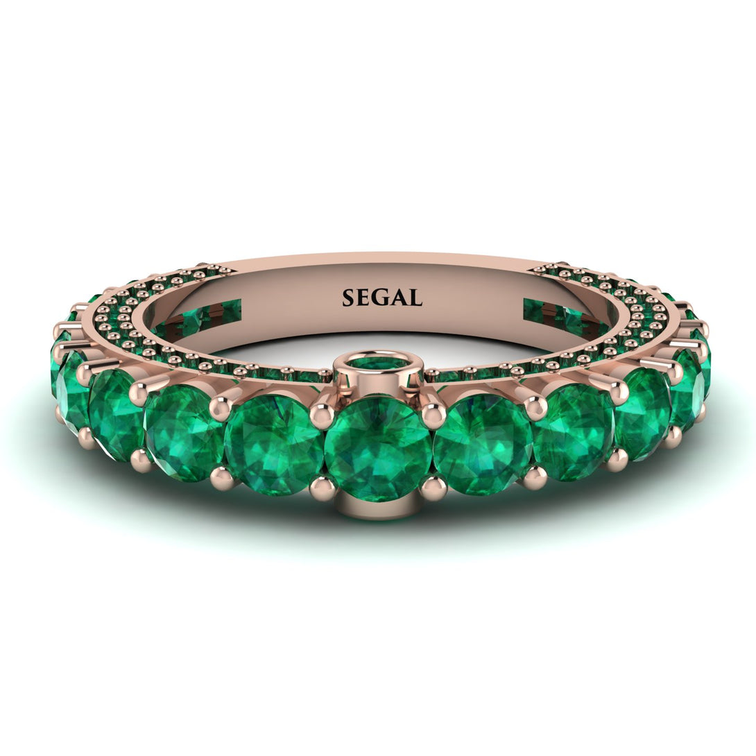 Emerald Eternal Love Wedding Ring - Anaya No. 20