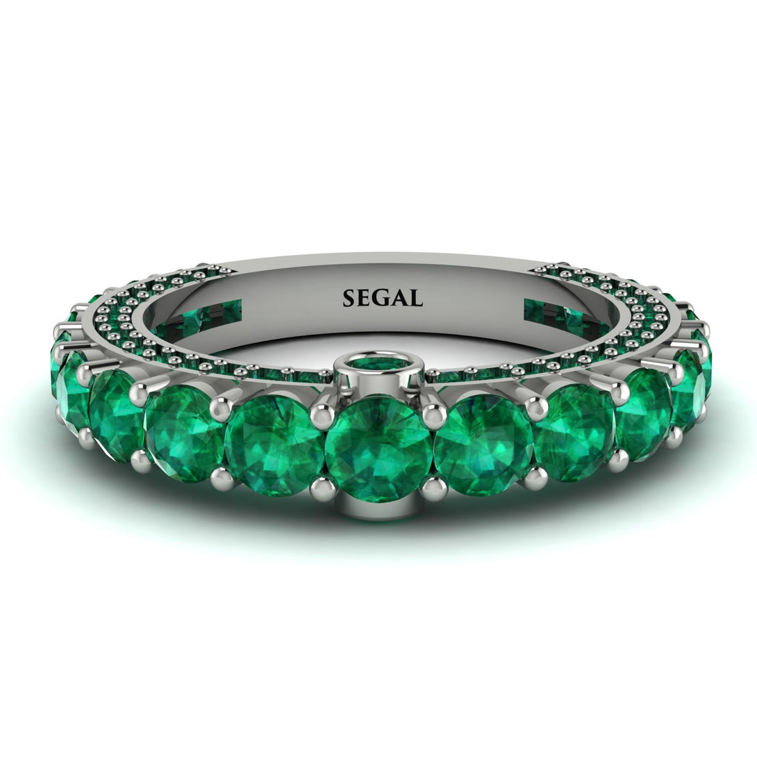 Emerald Eternal Love Wedding Ring - Anaya No. 21