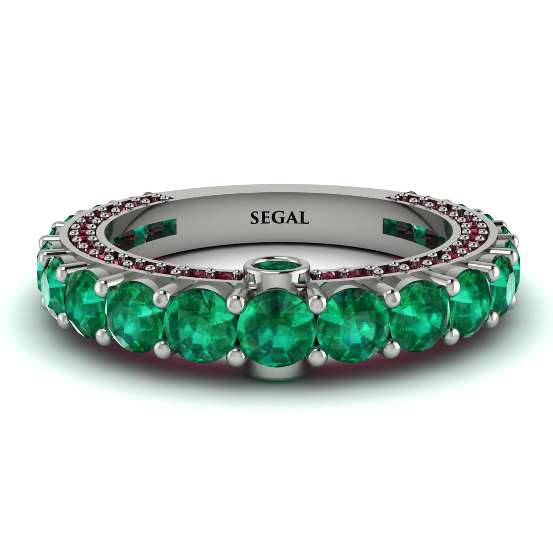 Emerald Eternal Love Wedding Ring - Anaya No. 51