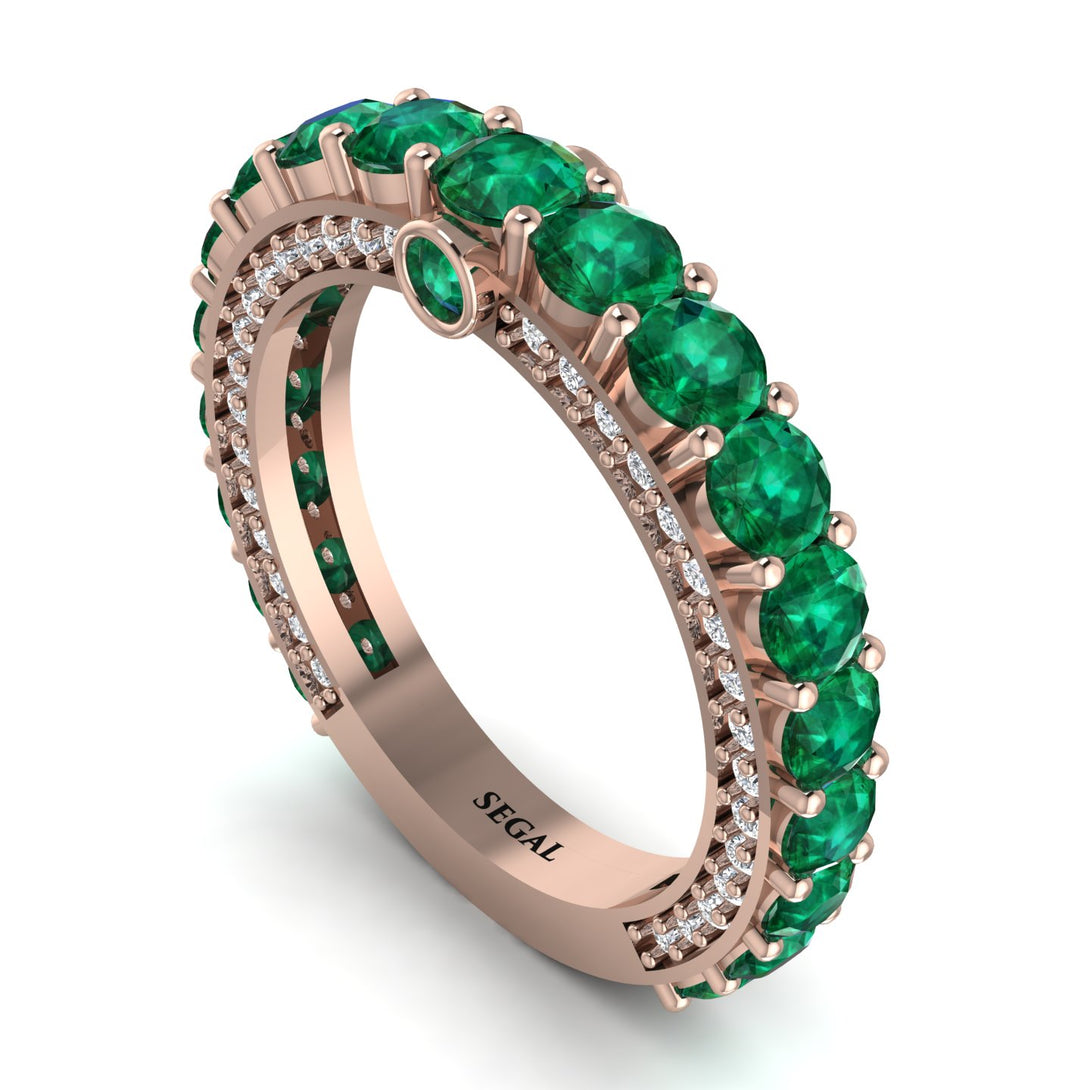Emerald Eternal Love Wedding Ring - Anaya No. 5