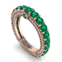 Emerald Eternal Love Wedding Ring - Anaya No. 5 image 1