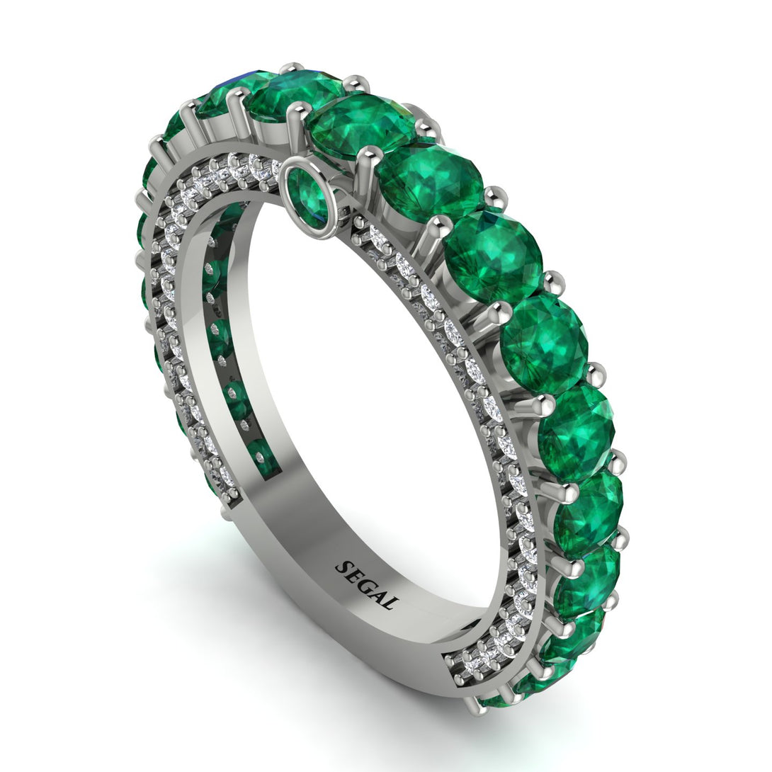Emerald Eternal Love Wedding Ring - Anaya No. 6