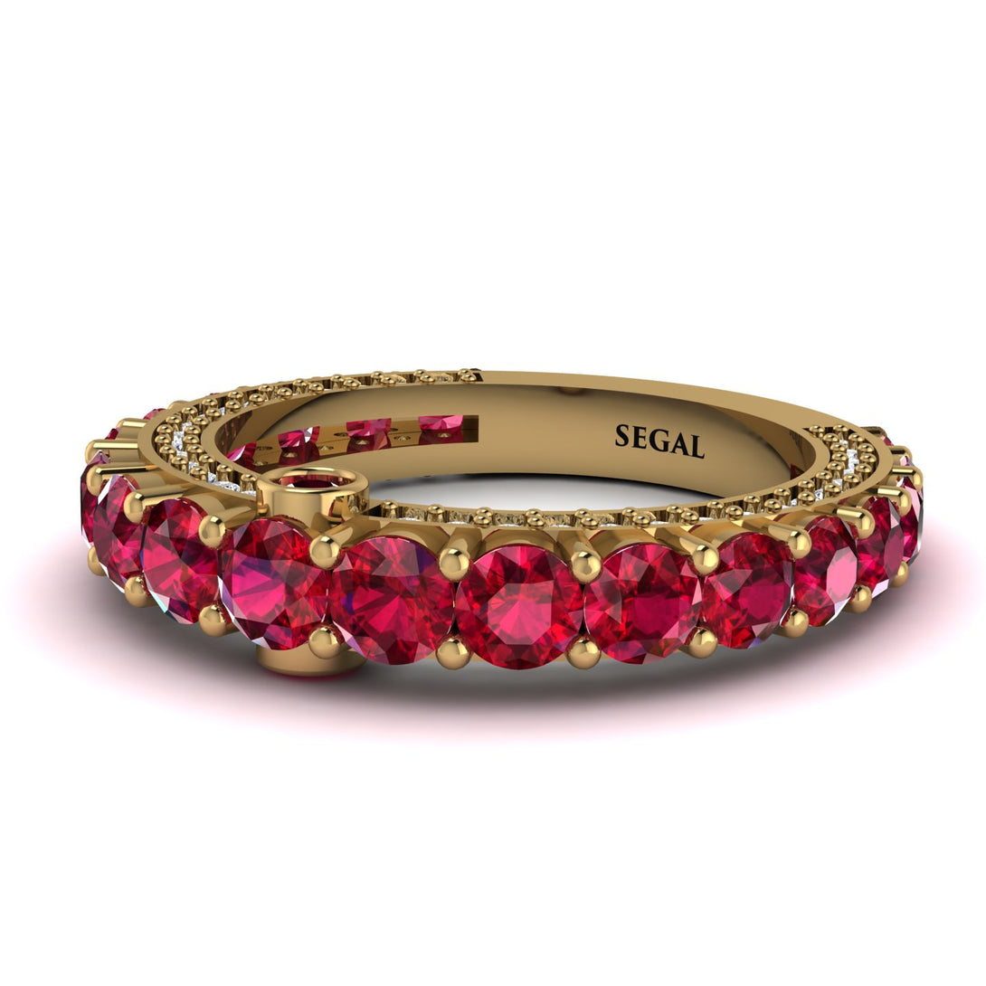 Ruby Eternal Love Wedding Ring - Anaya No. 10