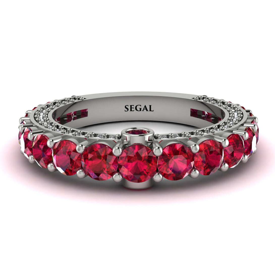 Ruby Eternal Love Wedding Ring - Anaya No. 12