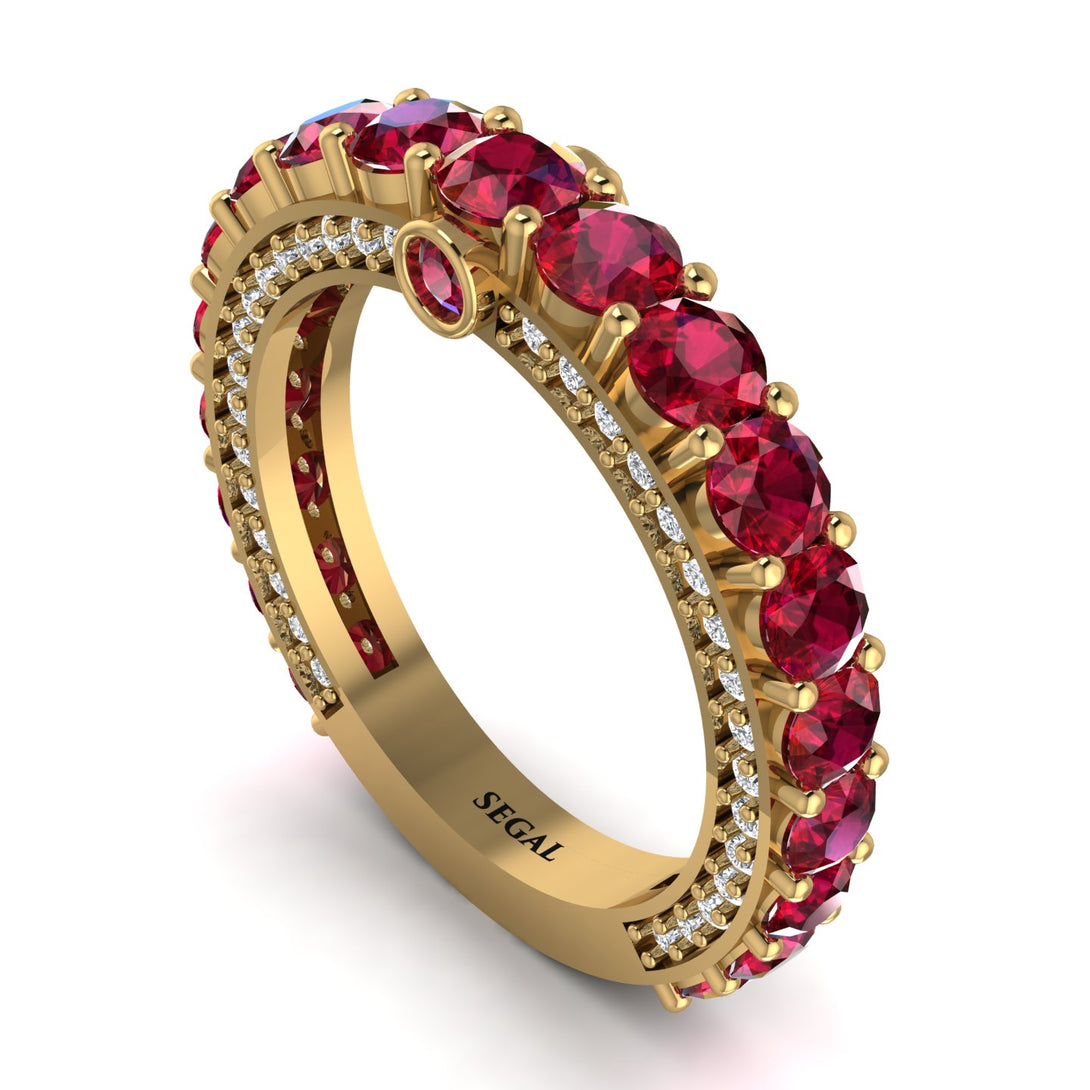 Ruby Eternal Love Wedding Ring - Anaya No. 10