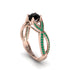 Black Diamond Eternal Twist Engagement Ring - Maisie No. 23 image 1