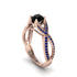 Black Diamond Eternal Twist Engagement Ring - Maisie No. 68