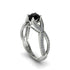 Black Diamond Eternal Twist Engagement Ring - Maisie No. 9 image 1