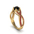 Black Diamond Eternal Twist Engagement Ring - Maisie No. 52