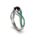 Black Diamond Eternal Twist Engagement Ring - Maisie No. 24 image 1