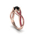 Black Diamond Eternal Twist Engagement Ring - Maisie No. 53 image 1