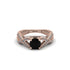 Black Diamond Eternal Twist Engagement Ring - Maisie No. 8 image 2