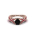 Black Diamond Eternal Twist Engagement Ring - Maisie No. 53 image 2