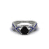 Black Diamond Eternal Twist Engagement Ring - Maisie No. 69 image 2