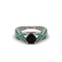 Black Diamond Eternal Twist Engagement Ring - Maisie No. 24