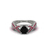 Black Diamond Eternal Twist Engagement Ring - Maisie No. 54