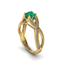 Emerald Eternal Twist Engagement Ring - Maisie No. 4 image 1