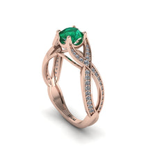 Emerald Eternal Twist Engagement Ring - Maisie No. 5 image 1