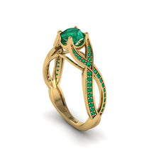 Emerald Eternal Twist Engagement Ring - Maisie No. 19 image 1