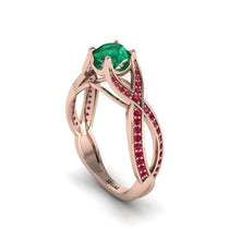 Emerald Eternal Twist Engagement Ring - Maisie No. 50 image 1