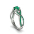 Emerald Eternal Twist Engagement Ring - Maisie No. 21