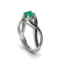 Emerald Eternal Twist Engagement Ring - Maisie No. 36 image 1