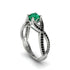 Emerald Eternal Twist Engagement Ring - Maisie No. 36