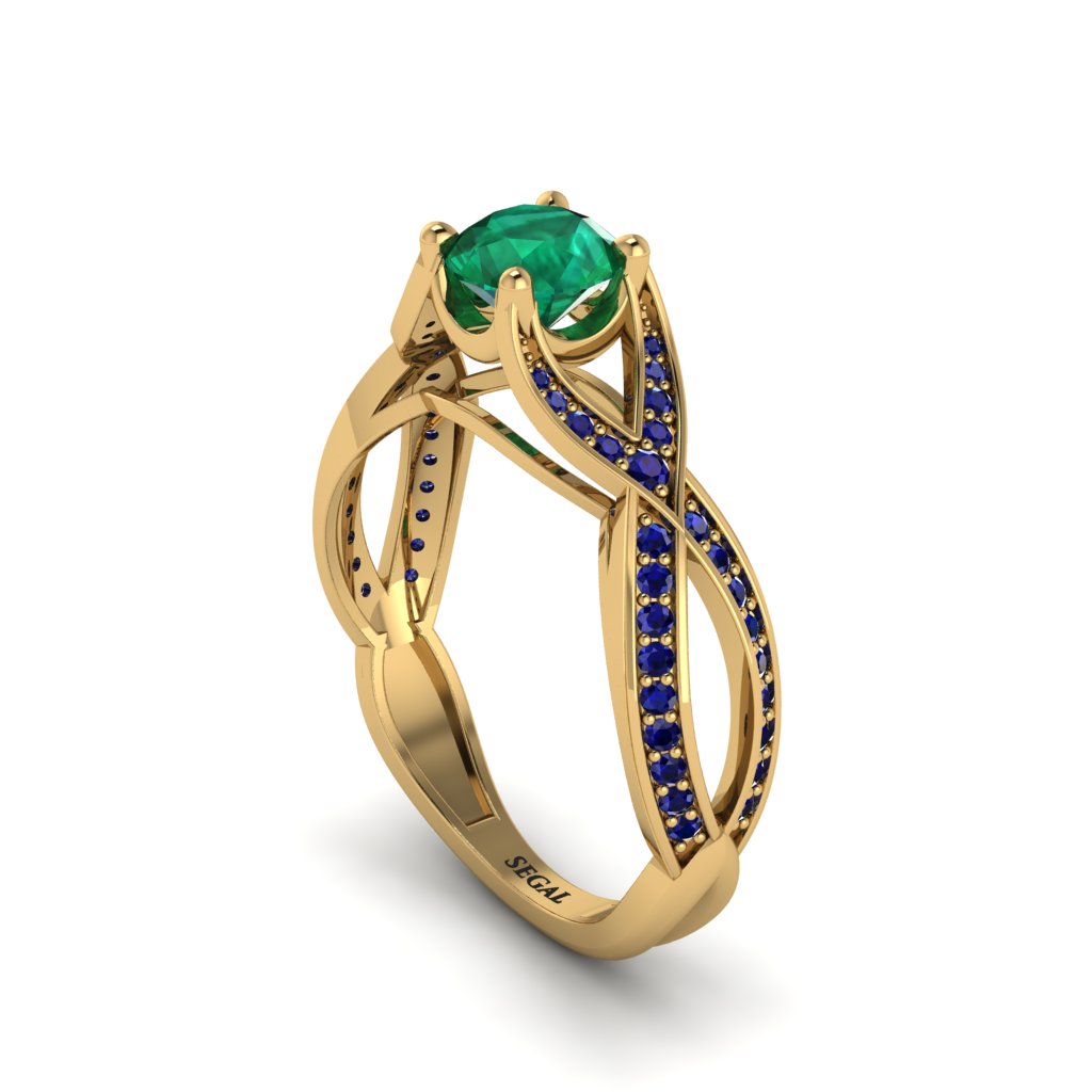 Emerald Eternal Twist Engagement Ring - Maisie No. 64