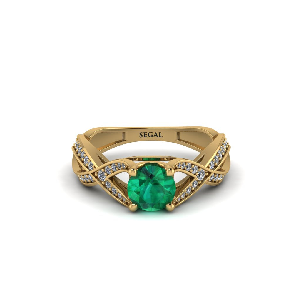 Emerald Eternal Twist Engagement Ring - Maisie No. 4