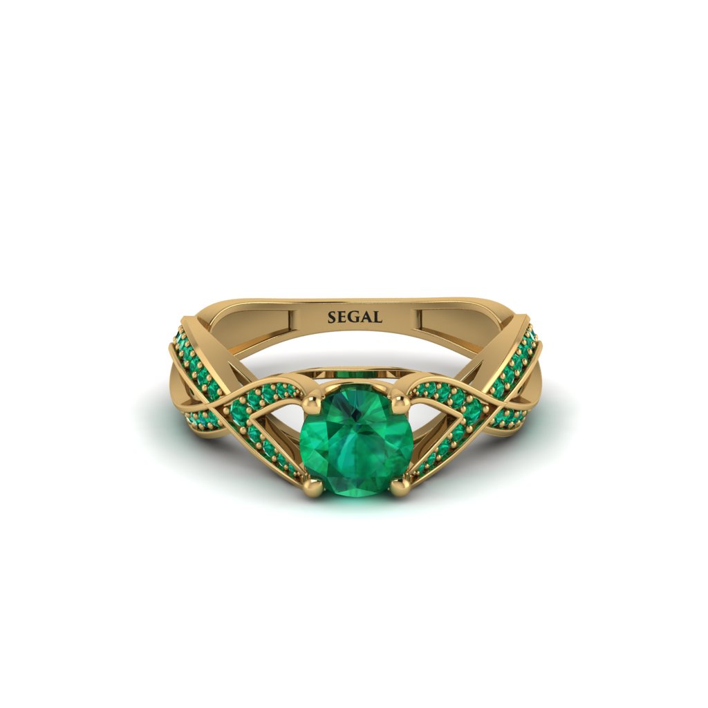 Emerald Eternal Twist Engagement Ring - Maisie No. 19