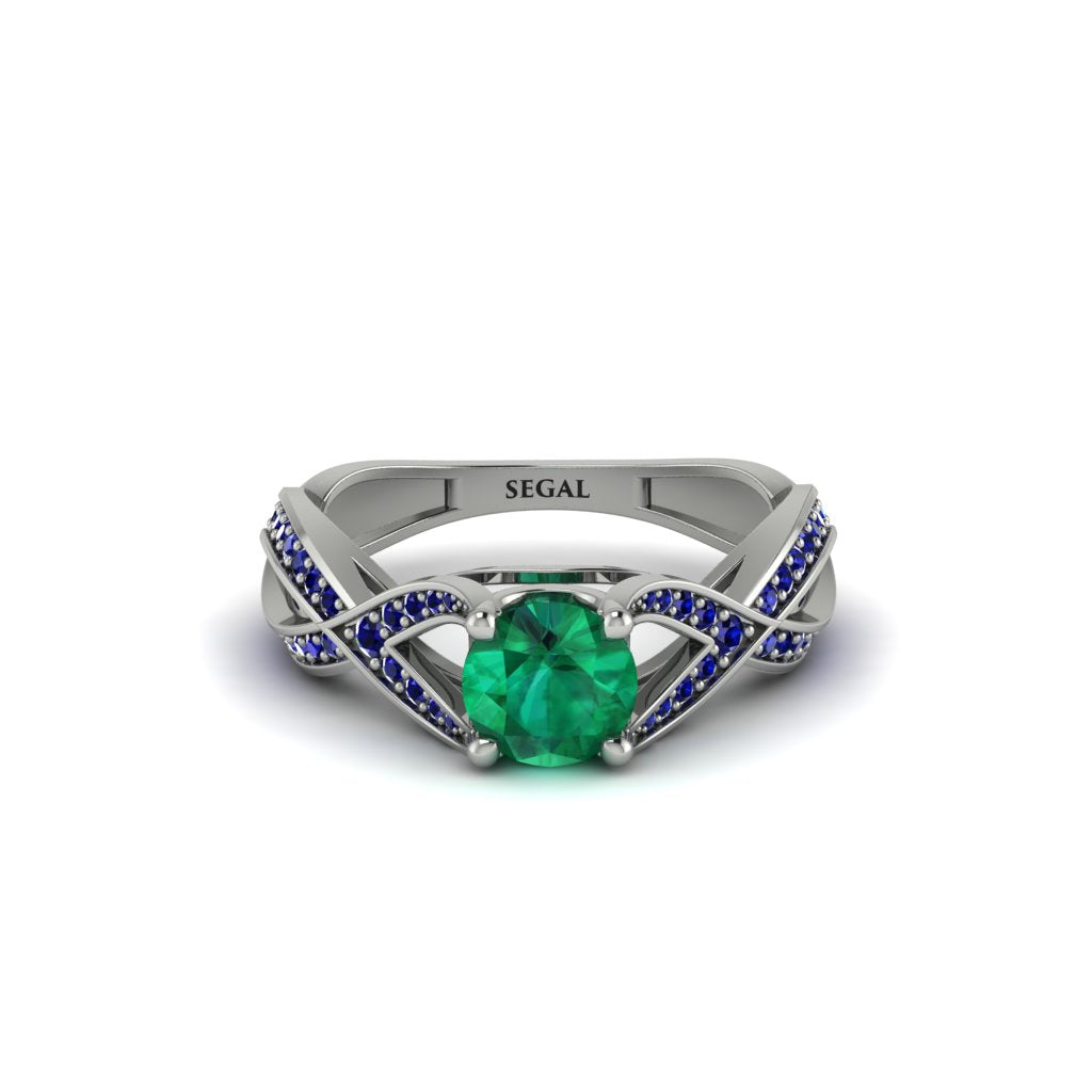 Emerald Eternal Twist Engagement Ring - Maisie No. 66