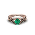 Emerald Eternal Twist Engagement Ring - Maisie No. 35 image 2