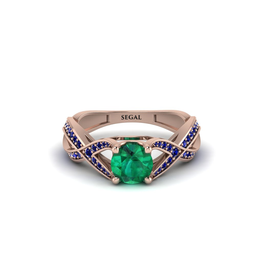 Emerald Eternal Twist Engagement Ring - Maisie No. 65