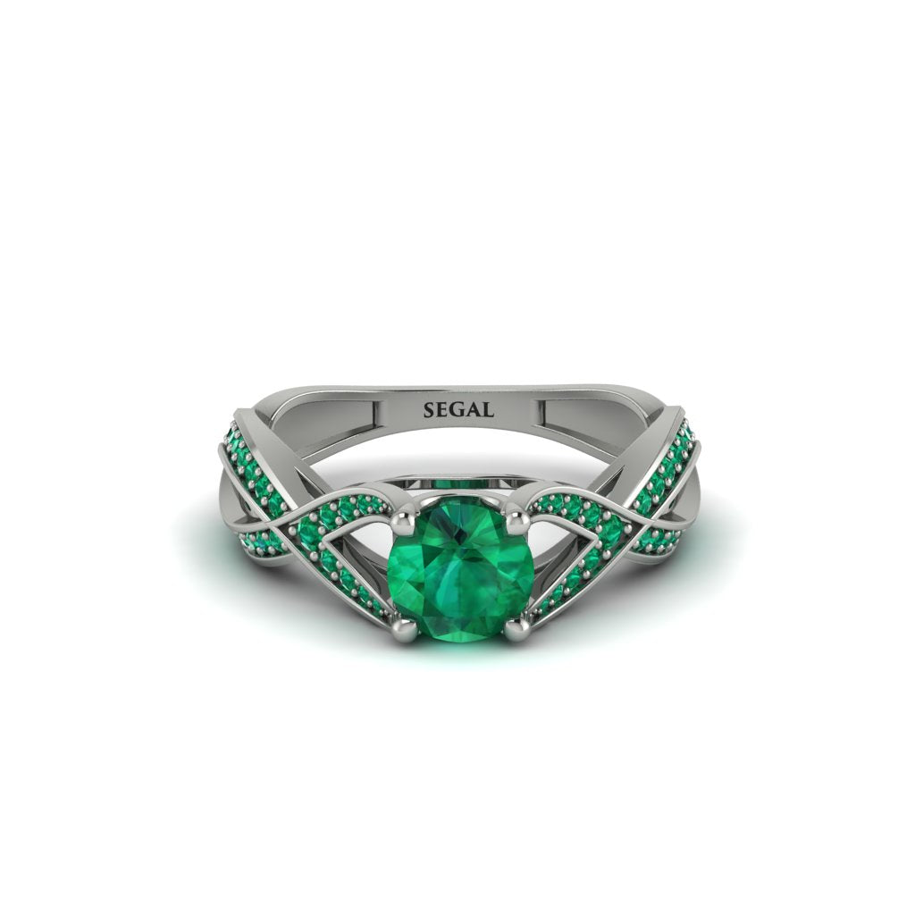 Emerald Eternal Twist Engagement Ring - Maisie No. 21