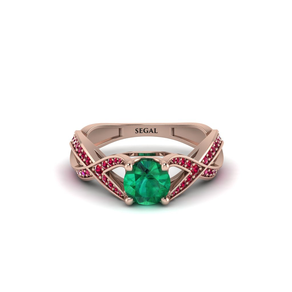 Emerald Eternal Twist Engagement Ring - Maisie No. 50