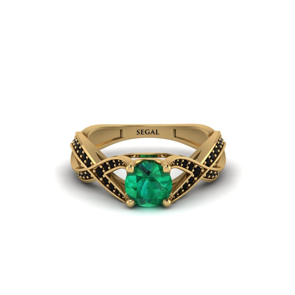 Emerald Eternal Twist Engagement Ring - Maisie No. 34