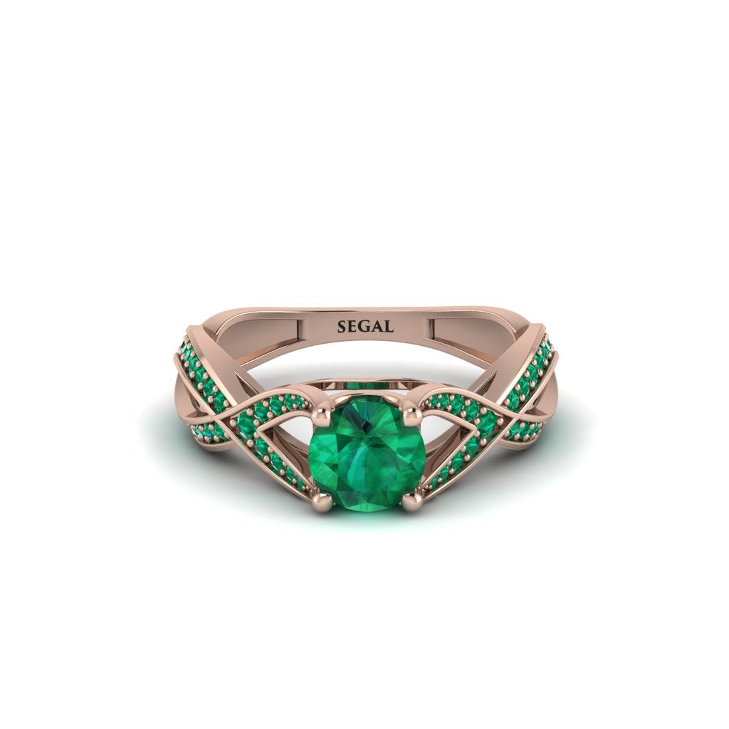 Emerald Eternal Twist Engagement Ring - Maisie No. 20