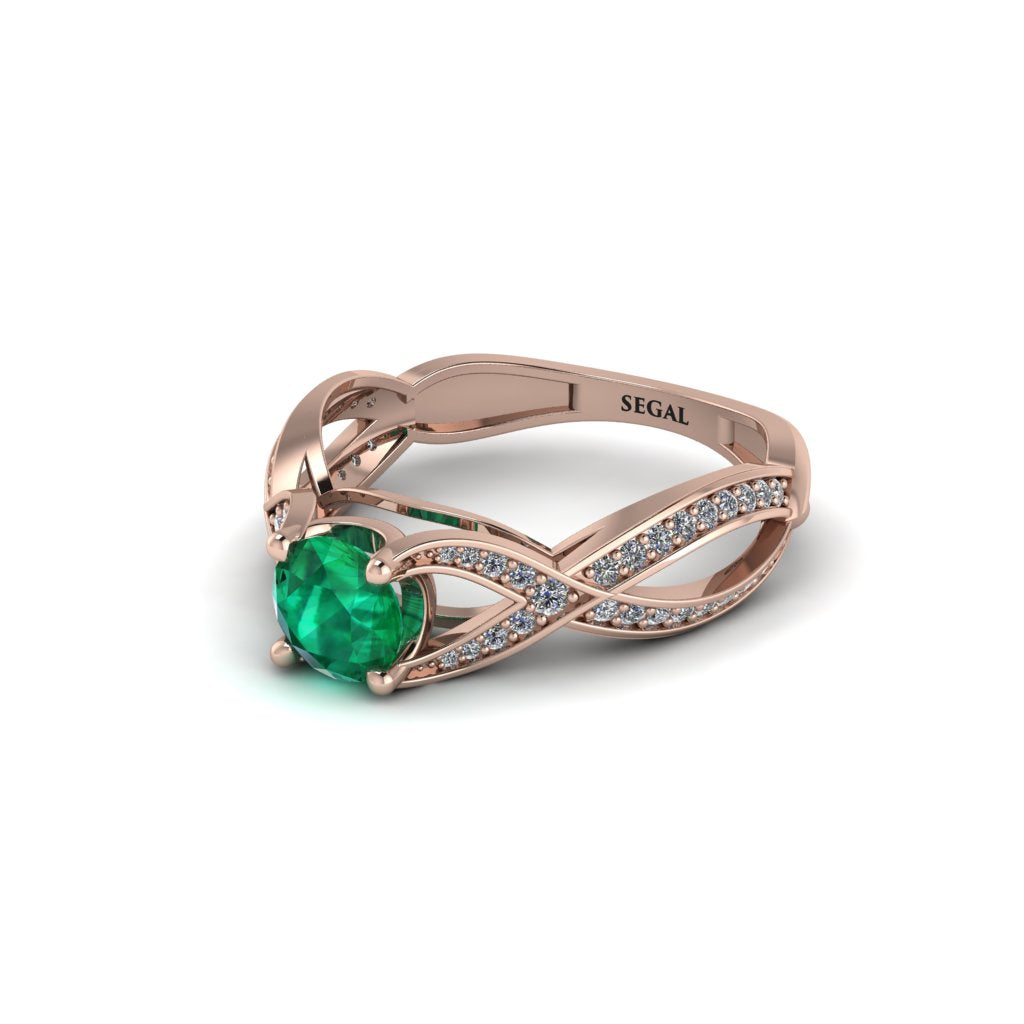 Emerald Eternal Twist Engagement Ring - Maisie No. 5