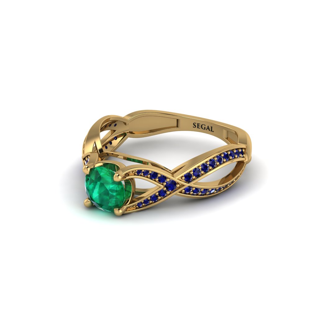 Emerald Eternal Twist Engagement Ring - Maisie No. 64