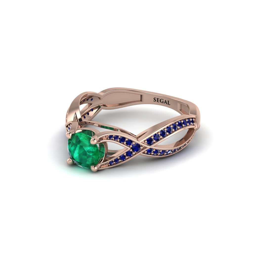 Emerald Eternal Twist Engagement Ring - Maisie No. 65