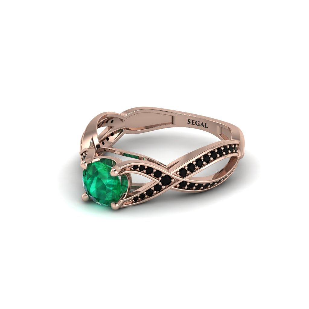 Emerald Eternal Twist Engagement Ring - Maisie No. 35