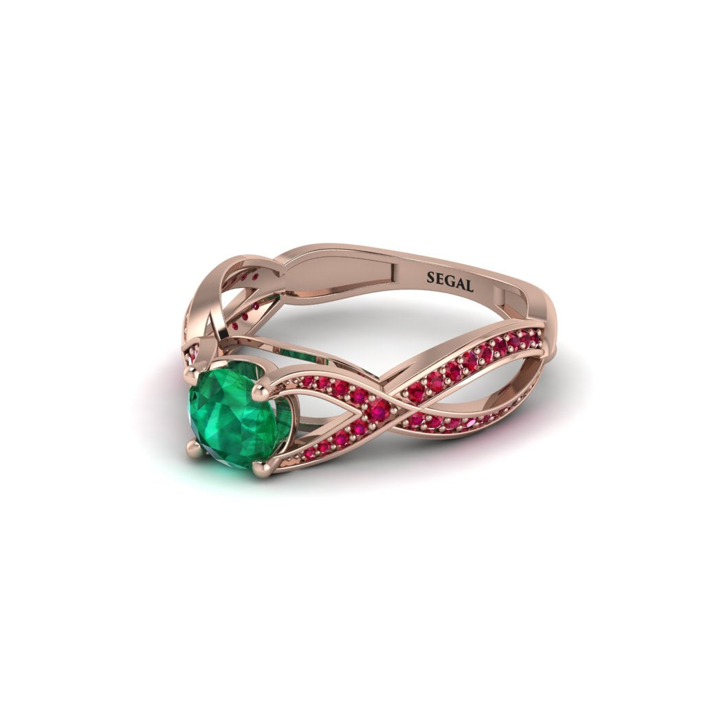 Emerald Eternal Twist Engagement Ring - Maisie No. 50