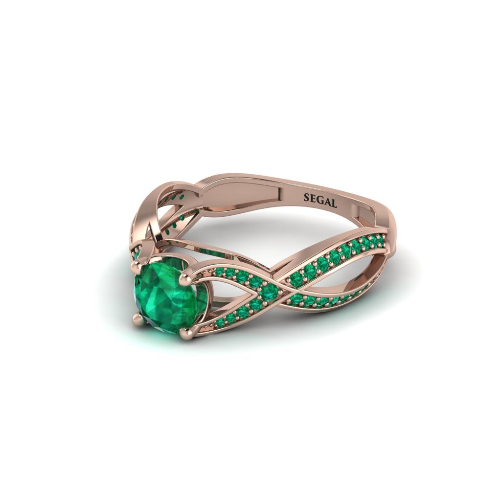 Emerald Eternal Twist Engagement Ring - Maisie No. 20