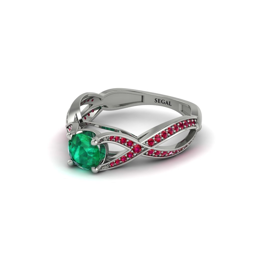 Emerald Eternal Twist Engagement Ring - Maisie No. 51