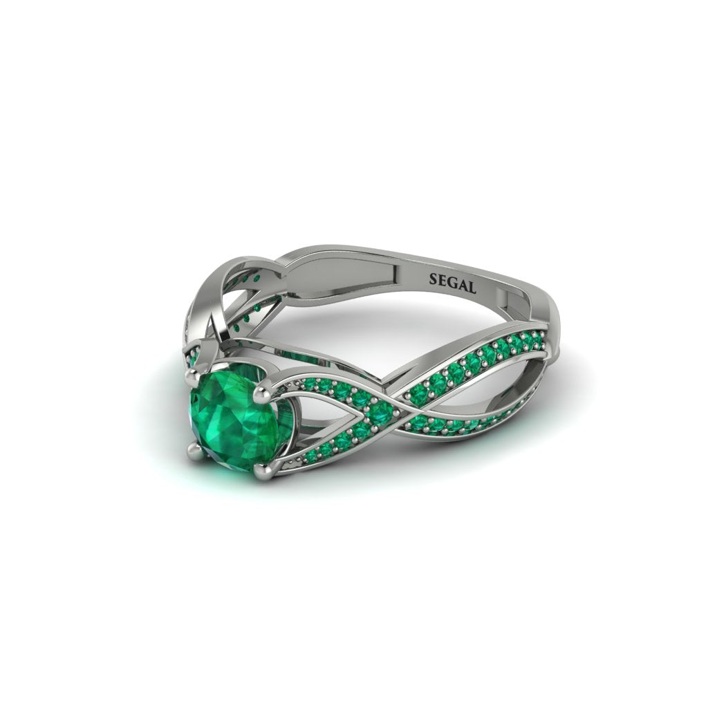 Emerald Eternal Twist Engagement Ring - Maisie No. 21