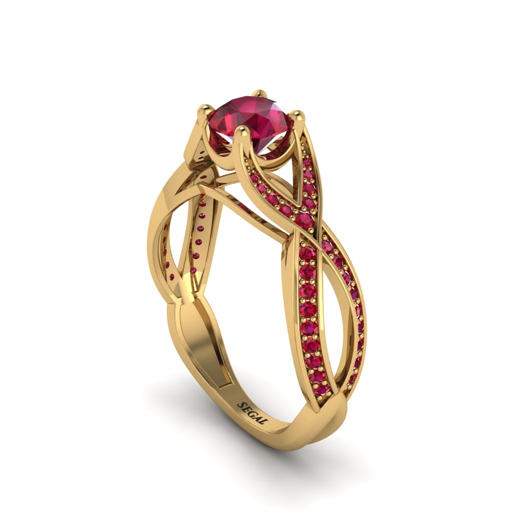 Ruby Eternal Twist Engagement Ring - Maisie No. 55