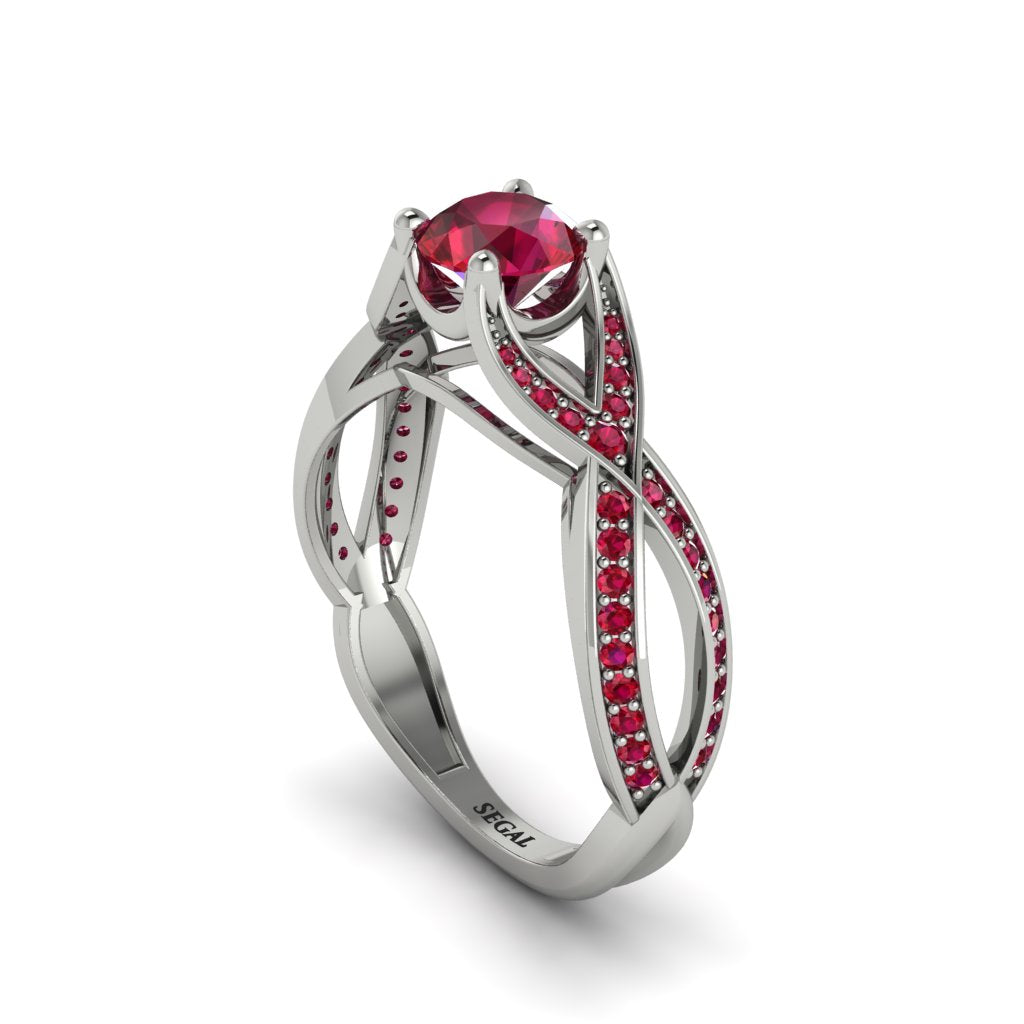 Ruby Eternal Twist Engagement Ring - Maisie No. 57