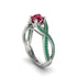 Ruby Eternal Twist Engagement Ring - Maisie No. 27